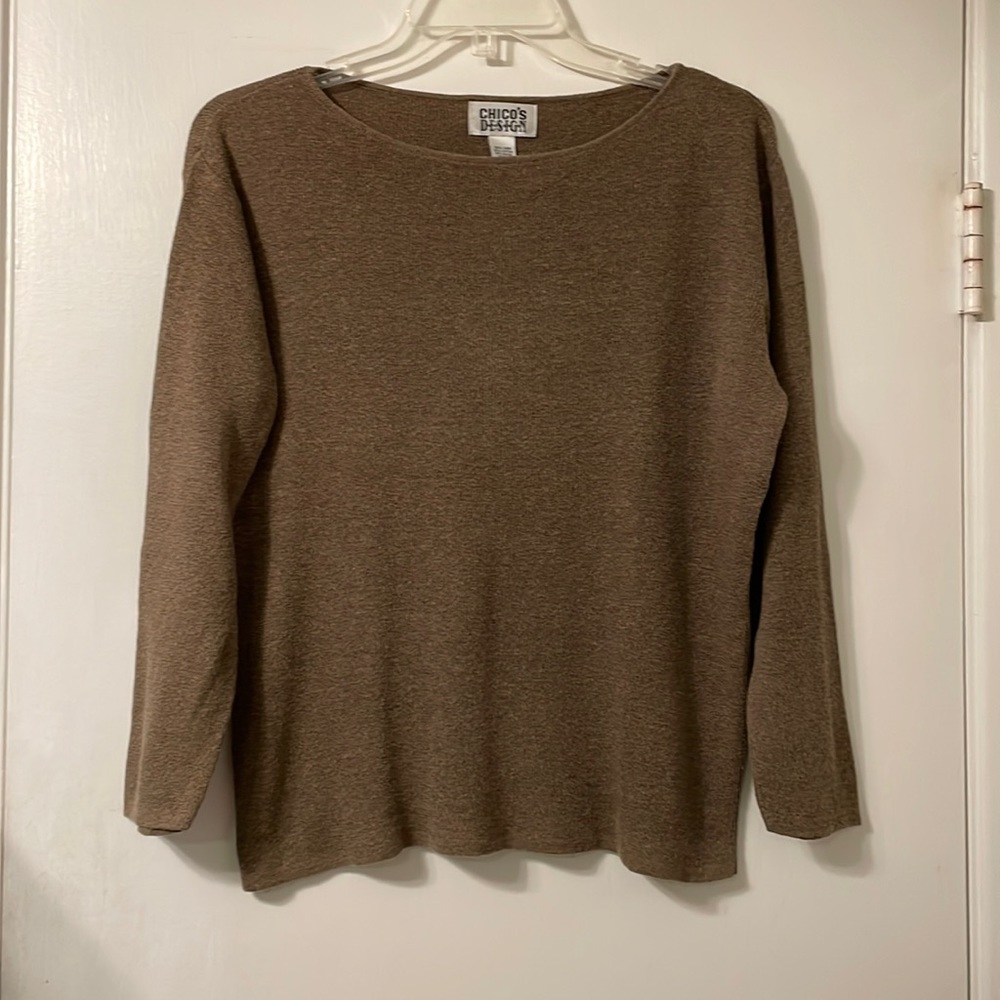 Chico's Light Brown/Dark Taupe Sweater